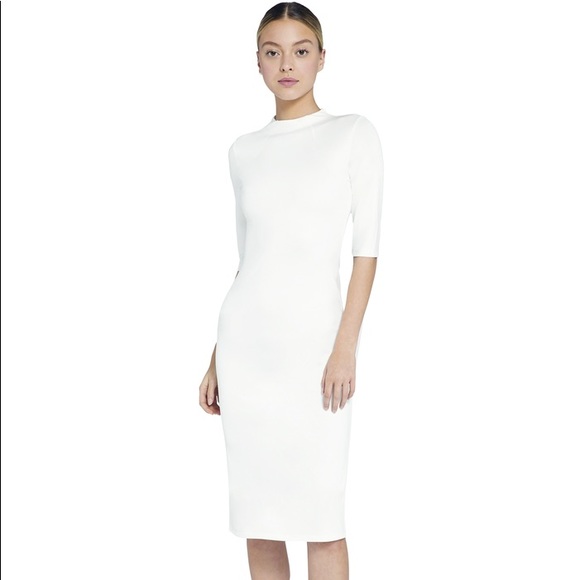 delora fitted midi dress